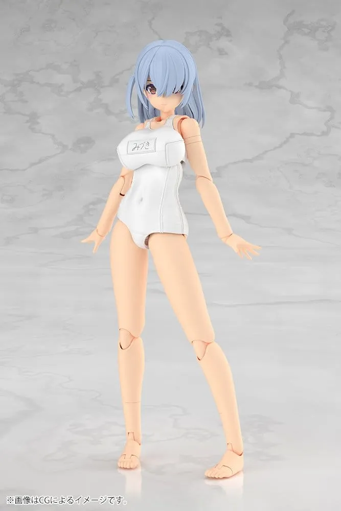 Frame Arms Girl Plastic Model Kit Mizuki School Swimsuits White Ver. 16 cm